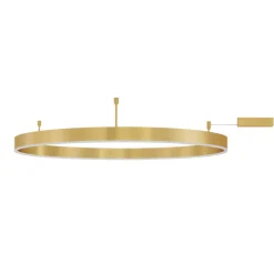 Plafoniere Moderne-Selezionato da Mazzolaluce Plafoniera led 60w cerchio oro 100cm 3000k dimmerabile