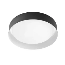 Plafoniere Moderne-Linea Light Plafoniera led 12w crew-2 3000k nero bianco