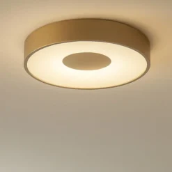 Plafoniere Moderne-Selezionato da Mazzolaluce Plafoniera led 56w 2700k a 5000k rotonda oro con telecomando dimmerabile