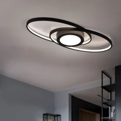 Plafoniere Moderne-Selezionato da Mazzolaluce Plafoniera led 27w 3000k antracite dimmerabile moderna