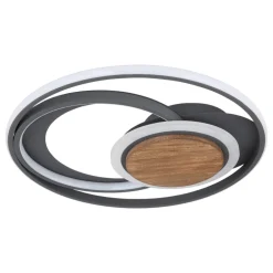 Plafoniere Moderne-Selezionato da Mazzolaluce Plafoniera led 45w 3000k antracite in legno