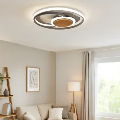 Plafoniere Moderne-Selezionato da Mazzolaluce Plafoniera led 45w 3000k antracite in legno