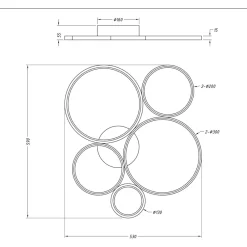 Plafoniere Moderne-Selezionato da Mazzolaluce Plafoniera led 49w 3000k bianca moderna dimmerabile per soggiorno