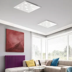 Plafoniere Moderne-IsyLuce Plafoniera led 60w 3000k bianca quadrata extra-large