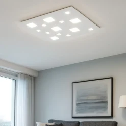 Plafoniere Moderne-IsyLuce Plafoniera led 60w 3000k bianca quadrata extra-large