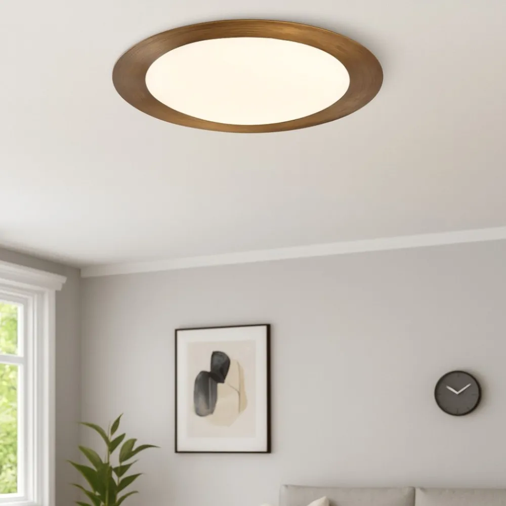 Plafoniere Moderne-Linea Light Plafoniera led 21w 3000k branzo 47 cm crew