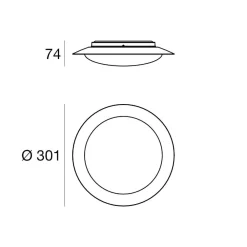 Plafoniere Moderne-Linea Light Plafoniera led 11w 3000k bronzo crew