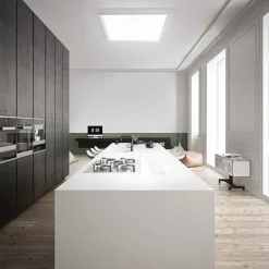 Plafoniere Moderne-Linea Light Plafoniera led 31w 3000k da cucina quadrata bianca tara q