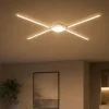 Plafoniere Moderne-Selezionato da Mazzolaluce Plafoniera led 27w 4000k design moderna bianca per soggiorno