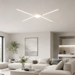 Plafoniere Moderne-Selezionato da Mazzolaluce Plafoniera led 27w 4000k design moderna bianca per soggiorno