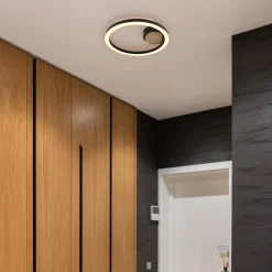 Plafoniere Moderne-Selezionato da Mazzolaluce Plafoniera led 12w 3000k di legno moderna