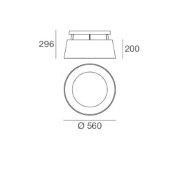 Plafoniere Moderne-Stilnovo Plafoniera led 36w 3000k dimmerabile gialla moderna oxygen