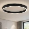 Plafoniere Moderne-Selezionato da Mazzolaluce Plafoniera led 60w 3000k dimmerabile nero anello 100 cm