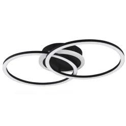Plafoniere Moderne-Selezionato da Mazzolaluce Plafoniera led 25w 3000k dimmerabile nera moderna