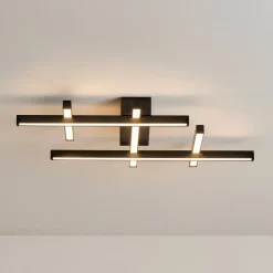 Plafoniere Moderne-Selezionato da Mazzolaluce Plafoniera led 42w 3000k dimmerabile design nera