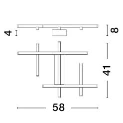 Plafoniere Moderne-Selezionato da Mazzolaluce Plafoniera led 42w 3000k dimmerabile design nera