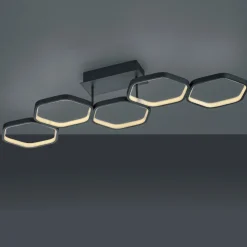 Plafoniere Moderne-Selezionato da Mazzolaluce Plafoniera led 24w 3000k esagoni antracite design moderna