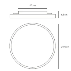 Plafoniere Moderne-Vivida International Plafoniera led 84w 3000k 4000k bianca atena vivida