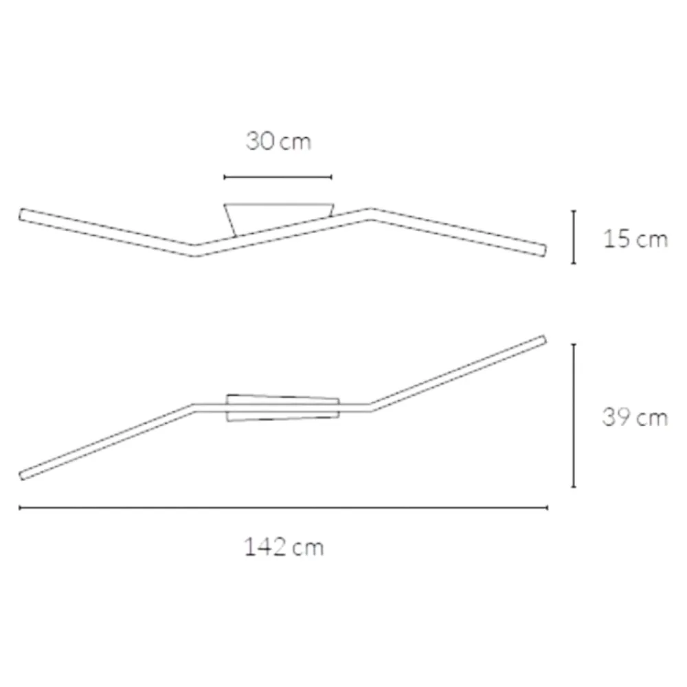 Plafoniere Moderne-Vivida International Plafoniera led 30w 3000k 4000k bianco vivida bow moderna