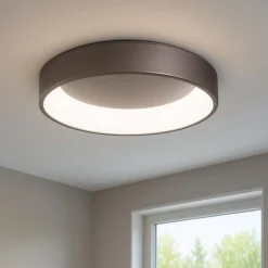 Plafoniere Moderne-Affralux Plafoniera led 35w 3000k 4000k caffe marrone band diodi cct