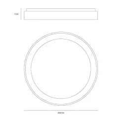 Plafoniere Moderne-Vivida International Plafoniera led 80w 3000k 4000k dimmerabile inner-r sabbia vivida