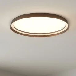 Plafoniere Moderne-Selezionato da Mazzolaluce Plafoniera led 48w 2700k 4000k dimmerabile marrone spazzolato