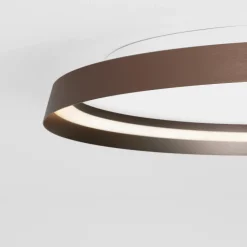 Plafoniere Moderne-Selezionato da Mazzolaluce Plafoniera led 48w 2700k 4000k dimmerabile marrone spazzolato