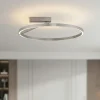 Plafoniere Moderne-Selezionato da Mazzolaluce Plafoniera led 44w 2700k 3000k 4000k cerchio grigio nichel biemissione