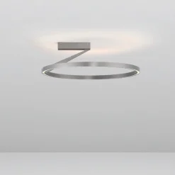 Plafoniere Moderne-Selezionato da Mazzolaluce Plafoniera led 44w 2700k 3000k 4000k cerchio grigio nichel biemissione