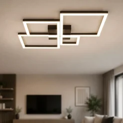 Plafoniere Moderne-Top Light Plafoniera led 71w 3000k 4000k nera toplight four squares
