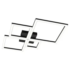 Plafoniere Moderne-Top Light Plafoniera led 71w 3000k 4000k nera toplight four squares