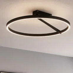 Plafoniere Moderne-Vivida International Plafoniera led 44w 3000k 4000k nero vivida meridiana