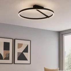 Plafoniere Moderne-Vivida International Plafoniera led 44w 3000k 4000k nero vivida meridiana