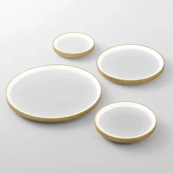 Plafoniere Moderne-Gea Luce Plafoniera led 30w 3000k krizia p-p oro tonda moderna