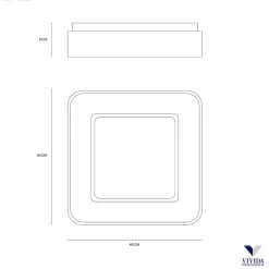 Plafoniere Moderne-Vivida International Plafoniera 40 led 32w 3000k 4000k vivida inner s design moderna