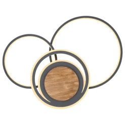 Plafoniere Moderne-Selezionato da Mazzolaluce Plafoniera led 40w 3000k legno antracite design