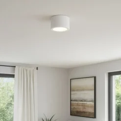 Plafoniere Moderne-Linea Light Plafoniera led 7w 3000k box sr bianca rotonda