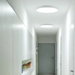 Plafoniere Moderne-Linea Light Plafoniera led 25w 3000k box sr bianca rotonda
