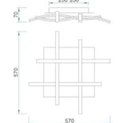 Plafoniere Moderne-Selezionato da Mazzolaluce Plafoniera led 34w 2800k marrone ossido design particolare