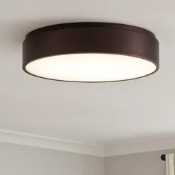 Plafoniere Moderne-Selezionato da Mazzolaluce Plafoniera led 42w 3000k moderna 60cm cerchio marrone