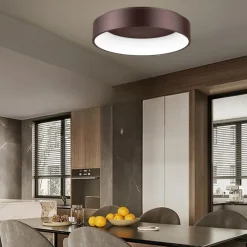Plafoniere Moderne-Selezionato da Mazzolaluce Plafoniera led 42w 3000k moderna 60cm cerchio marrone