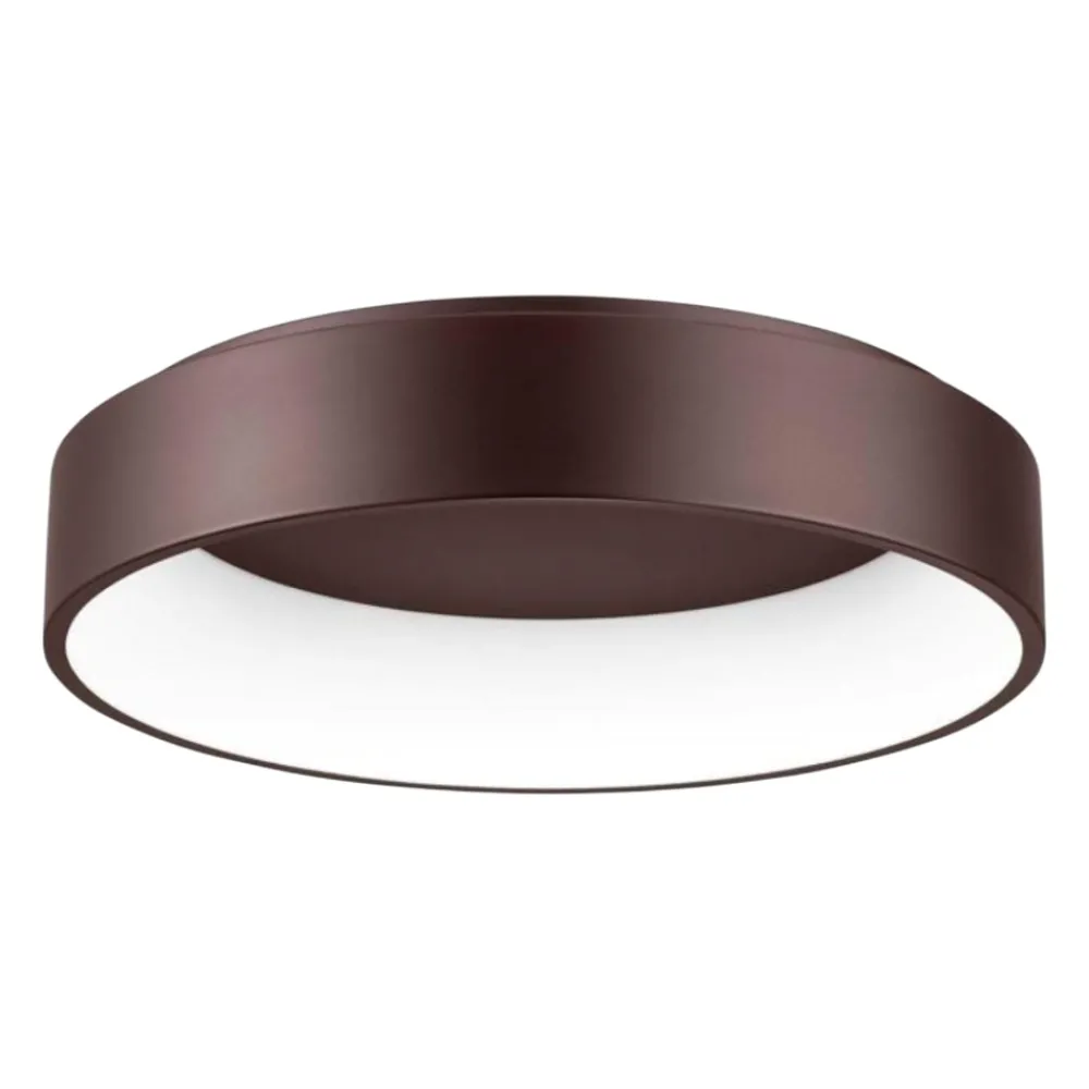 Plafoniere Moderne-Selezionato da Mazzolaluce Plafoniera led 42w 3000k moderna 60cm cerchio marrone
