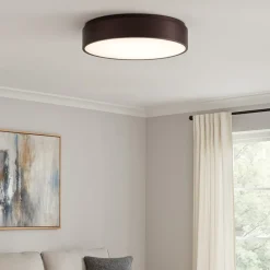 Plafoniere Moderne-Selezionato da Mazzolaluce Plafoniera led 42w 3000k moderna 60cm cerchio marrone