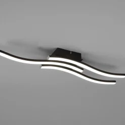 Plafoniere Moderne-Selezionato da Mazzolaluce Plafoniera led 15w 3000k moderna nero per sala da pranzo