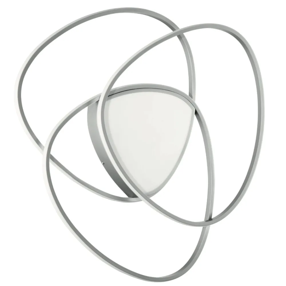 Plafoniere Moderne-Ondaluce Plafoniera led75w 3000k moderna rose md silver dimmerabile