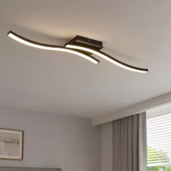 Plafoniere Moderne-Selezionato da Mazzolaluce Plafoniera led 10w 3000k nera moderna design