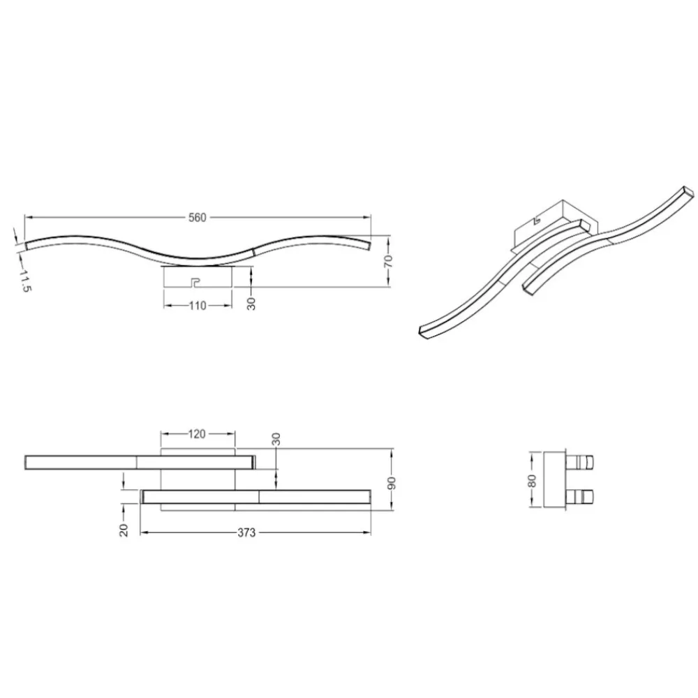 Plafoniere Moderne-Selezionato da Mazzolaluce Plafoniera led 10w 3000k nera moderna design