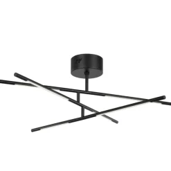Plafoniere Moderne-Selezionato da Mazzolaluce Plafoniera led 30w 3000k nera per soggiorno