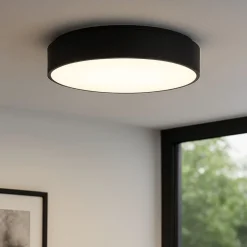 Plafoniere Moderne-Selezionato da Mazzolaluce Plafoniera led 42w 3000k nera rotonda