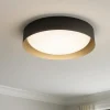 Plafoniere Moderne-Linea Light Plafoniera led 17w 3000k nero oro crew 2